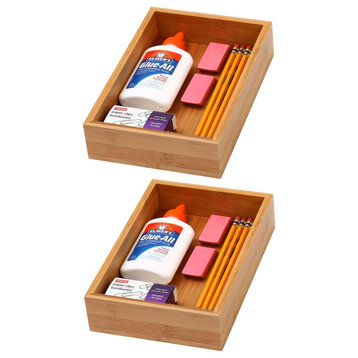 YBM Home Kitchen Drawer Organizer Storage Box, Set of 2, 6"x9"x2"