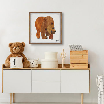 "Front Cover Brown Bear" Framed Painting Print