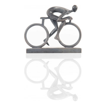 3.5" x 8.5" x 7" Cyclist Statue