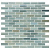 Reflections Hand Painted Glass Mosaic Subway Tile, Sample