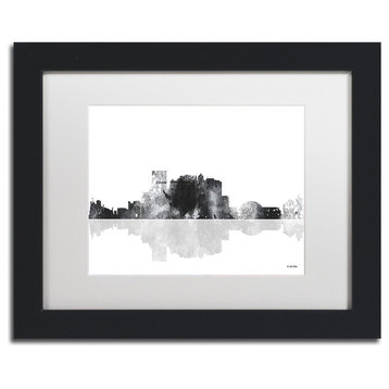 Watson 'El Paso Mexico Skyline BG-1' Art, Black Frame, 11"x14", White Matte