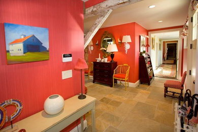 Entryway - transitional entryway idea in Boston