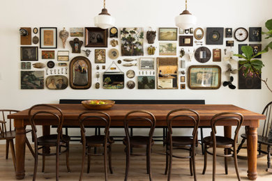 Example of a cottage dining room design in San Francisco