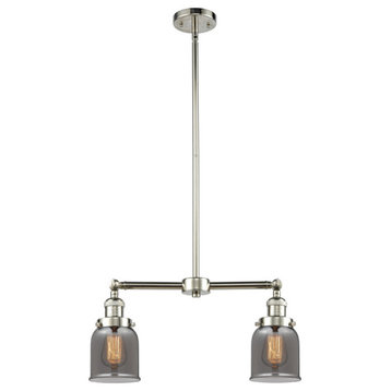 Innovations 2-LT LED Small Bell 22" Chandelier - Polished Nickel