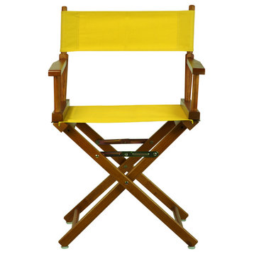18" Director's Chair Honey Oak Frame, Gold Canvas