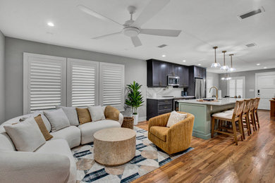 Example of a beach style living room design in Jacksonville