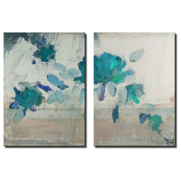 "Painted Petals IVB"2-Piece Canvas Art Set, 30"x20"