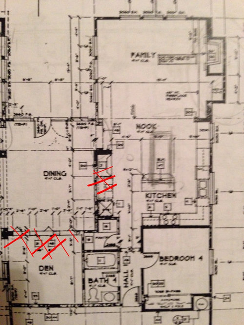 Open up wall between kitchen and formal dining room