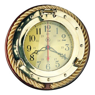 Brass Porthole Quartz Clock