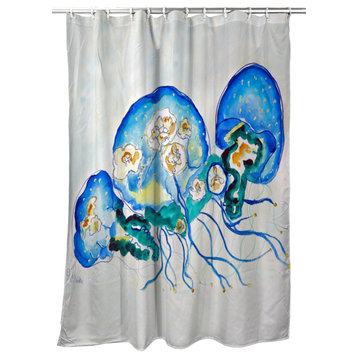 Betsy Drake Multi Jellyfish Shower Curtain