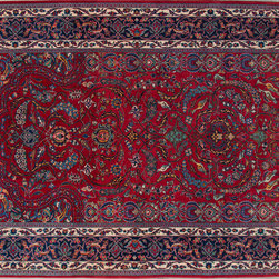 Antique Persian Kashan rug 4'5 X 6'9 - Area Rugs
