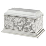 Cyan Design - Cressida Container - An ornate lid dresses up this pretty antique silver box. Textured sides draw the eye while the polished sheen adds a rich feel to a master bathroom vanity.