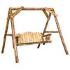 Glacier Country Collection Lawn Swing With "A" Frame, Exterior Stain Finish
