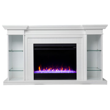 Harwich Color Changing Fireplace With Bookcase