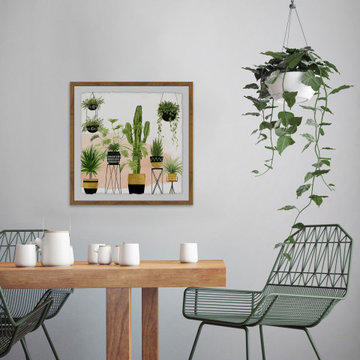 "Indoor Oasis II" Framed Painting Print