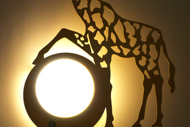WALL LAMP SMALL MOD.012 AGATA - THE GIRAFFE_special effect Yellow soft touch