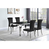 Carone Upholstered Side Chairs Black and Chrome (Set of 4)