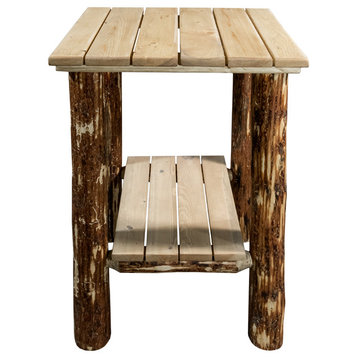 Glacier Country Collection Exterior End Table, Exterior Stain Finish