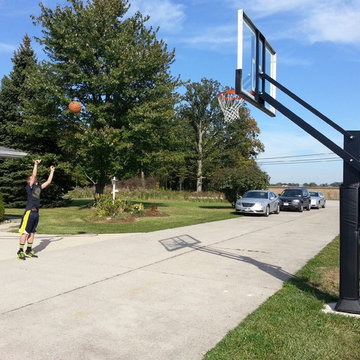 Jamie D's Pro Dunk Platinum Basketball System on a 50x40 in Ottawa Lake, MI