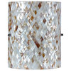 SHELLEY, Mosaic 1 Light Wall Sconce, 8.5" Wide