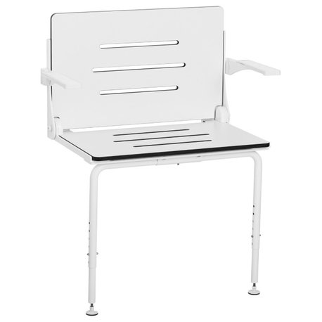 Seachrome Comfort Plus Shower Seat, White Frame and Pads