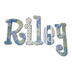 Custom Painted Paisley Letters - Wall Letters