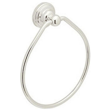 Rohl Perrin and Rowe 6-In Towel Ring, Polished Nickel
