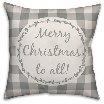 Merry Christmas To All 18"x18" Throw Pillow Cover