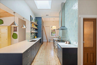 Eclectic kitchen in Adelaide.