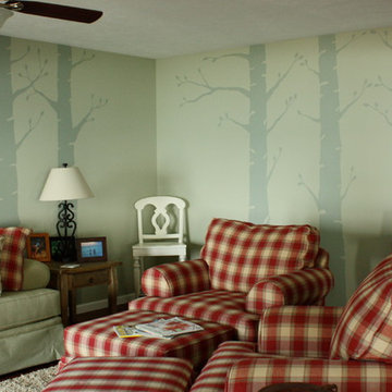 Birch tree living room