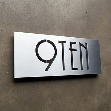 modern house numbers - plaques