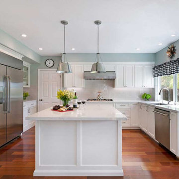 Traditional Kitchen Remodel with White Cabinetry