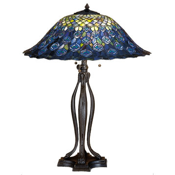 Meyda Tiffany 28504 Stained Glass / Tiffany Table Lamp - Tiffany Glass