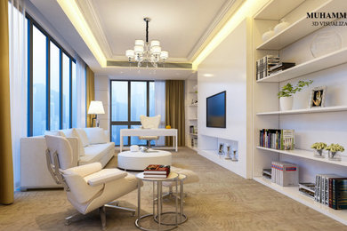 Moderen TV Lounge Interior Design & Visualization