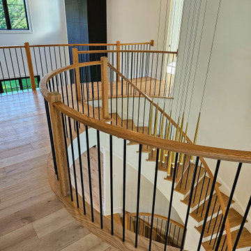 Project #110 | Beautiful Curved Staircase with Circular Balcony