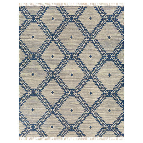 Bedouin Global Area Rug, Navy, 6'x9'