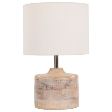 Coast Table Lamp by Surya, Natural/White Shade