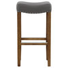 Kosas Varville Backless Barstool Storm Gray