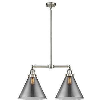 Innovations 2-LT X-Large Cone 22" Chandelier - Brushed Satin Nickel