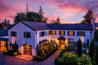 Inspiration for a french country exterior home remodel in Seattle