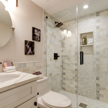 Bathroom Remodeling With Corner Tub,Standing Shower,Sink & Cabinet Space,Fairfax