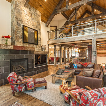 Rustic Mountain Retreat Fireplace