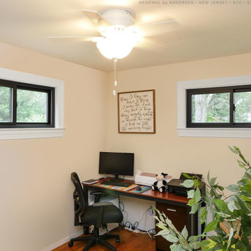 Lovely Home Office with New Black Windows - Renewal by Andersen NJ / NYC