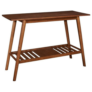 Linon Samantha Wood Console Table in Brown