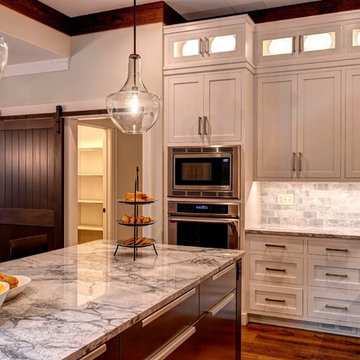 Super White Hard Marble Kitchen by Down East Fabrication