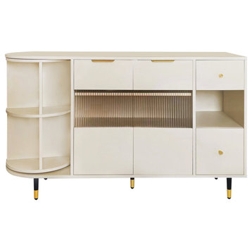 TATEUS Rotating Storage Cabinet , Suitable for Living Room, Study, and Balcony , Beige
