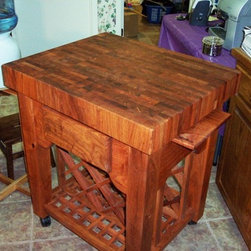Mesquite Butcher Block kitchen cart - Kitchen Islands And Kitchen Carts