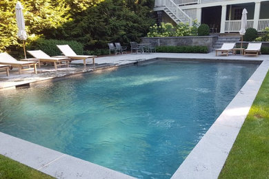 Photo of a traditional pool in New York.