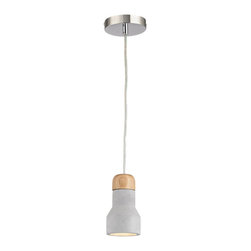 Sterling Industries Brutewood 1 Light Pendant In Polished Concrete - SKU: D2952 - Chandeliers