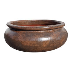 Mexican Perugia Bowl Cocoa - Outdoor Pots And Planters